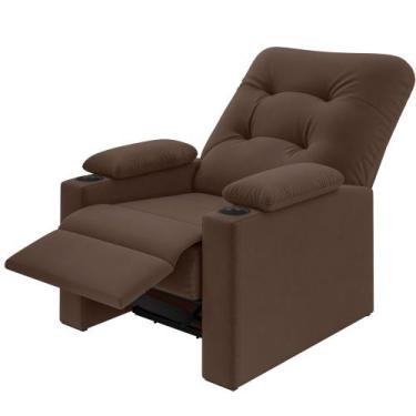 Imagem de Poltrona Papai Reclinavel Besthouse Coimbra Columbia com porta-copos t