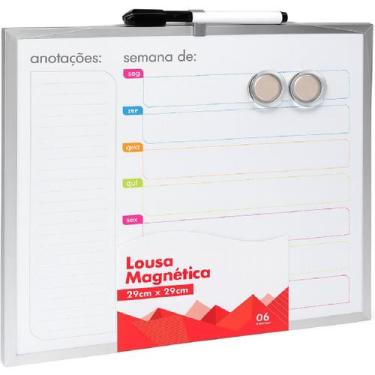 Imagem de Quadro Magnético Planner Recados Semanal 29x29cm - Inter