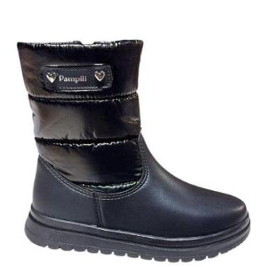 Imagem de BOTA INFANTIL MODERNA PAMPILI FLORA PRETO CONFORTÁVEL 770009-Feminino