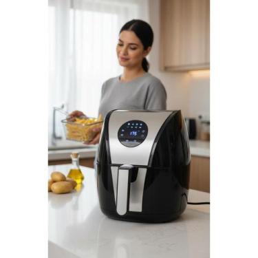 Imagem de Air Fryer Digital Inox 1500W - Preta 5L - Congratulations Store