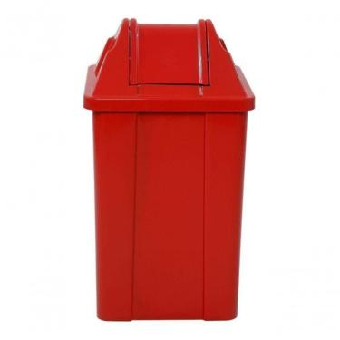 Imagem de Cesto Quadrado com Tampa vai-vem 60 Litros para Descarte de Resíduos em Polipropileno c...