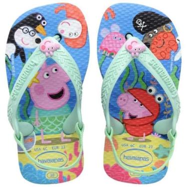 Imagem de Chinelo Havaianas Baby Peppa Pig - Azul Lavanda, 19, Azul, Infantil