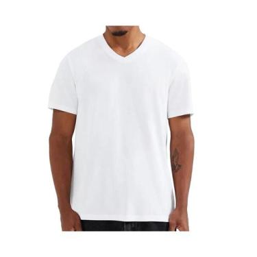 Imagem de Camiseta Hering Masculina Meia Manga 022b Branco, XG, Branco