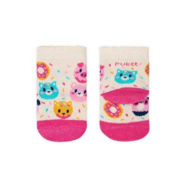 Imagem de Meia Soquete Puket Bebê Ícones Off White 0 A 12M, Off white, 0 A 4M