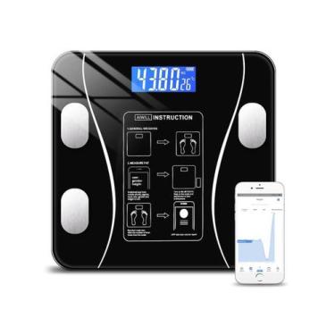 Imagem de Balança Digital de Biompedancia 180kg com Medidas por Aplicativo  12 F