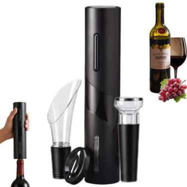 Imagem de Kit abridor de Vinho Elétrico Saca Rolha Automatico Recarregável Abrid