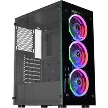 Imagem de Gabinete Gamer Kmex Led Rgb - Cg10h3 - K-MEX