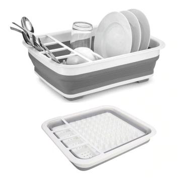 Imagem de Escorredor Prato Louça Retrátil Silicone Cozinha Oferta