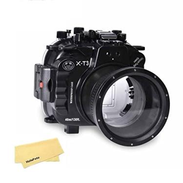 Imagem de Seafrogs 40M/130FT Câmera Subaquática Abriga Caixa Impermeável para Fujifilm X-T3, c/Engrenagens de Zoom para XC16-50mm, XF18-55mm (Preto)