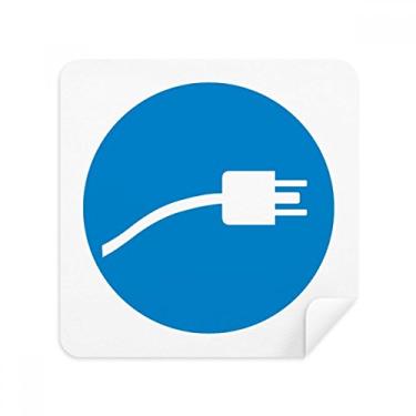 Imagem de Cabo de carregamento azul com cabo de carregamento padrão óculos pano limpador de tela tecido camurça pacote com 2