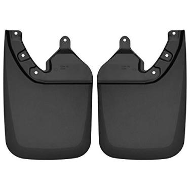 Imagem de Husky Liners 57941 serve para Toyota Tacoma 2016-19 com protetores de lama traseiros personalizados, preto