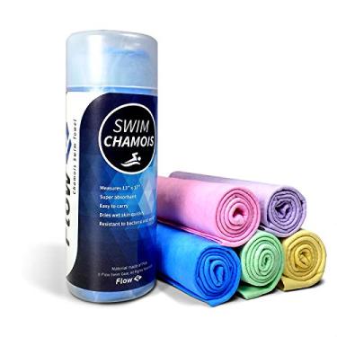 Imagem de Camurça de natação de fluxo – Toalha de secagem rápida para natação, mergulho, triatlos e outros esportes aquáticos, Aquamarine