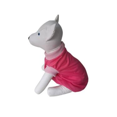 Imagem de Camiseta Cavada Para Cachorro Na Cor Rosa Tecido Malha De Algodao Tama