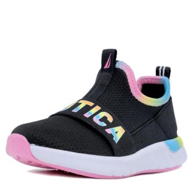 Imagem de Nautica Kids Girls Boys Fashion Sneaker Slip-On Athletic Running Shoe for Toddler and Little Kids-Sloats Toddler-Black Bright Gradient-9