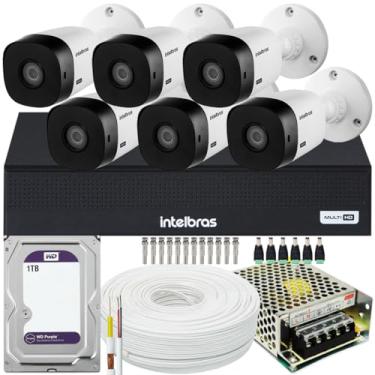Imagem de Kit 6 câmeras Intelbras VHL 1220 Full HD DVR 8 canais 1TB WD