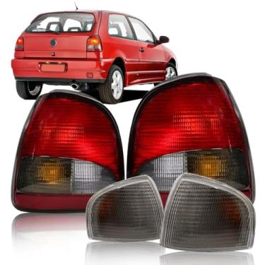 Imagem de Par Lanternas Tras. Gol Bola G2 Fumê 1995 à 2002 + Piscas Fumê