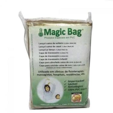 Imagem de Protetor de Colchão Casal PVC com Elástico Bege 1,40 x 1,90 x 20 - Mag