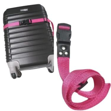 Imagem de Cinta Fita Para Mala De viagem, Correias De Bagagem 2 Metros Rosa, Pacote Com 2