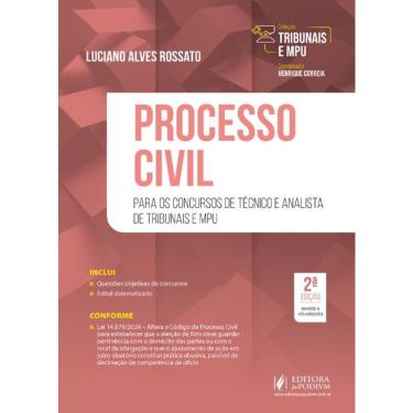 Imagem de Tribunais e mpu - Processo Civil - Para Técnico e Analista - 2ª Edição (2025)