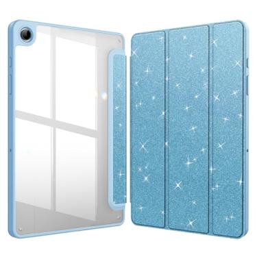 Imagem de Fintie Capa fina híbrida para Samsung Galaxy Tab A9 Plus/A9+ 5G 11 polegadas modelo 2023 (SM-X210/X216/X218), capa à prova de choque com capa traseira transparente transparente, despertar/hibernar