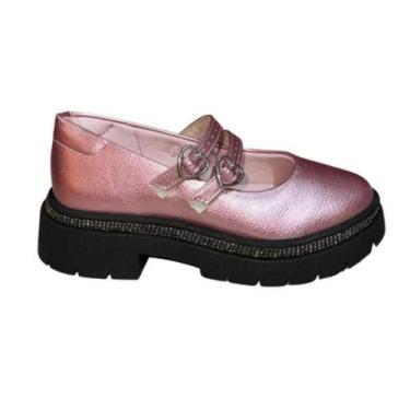 Imagem de Sapato Boneca Infantil Menina Com Strass Molekinha 2576202, Rosa velho