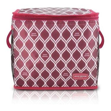 Imagem de Bolsa Térmica Feminina Grande Praia Piquenique Jacki Design, Bordô