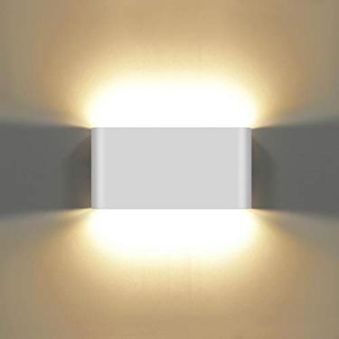 Imagem de Kawell Luminária De Parede Moderna À Prova D'Água 12W, Com Iluminação Led, Para Cima E Baixo, Alumínio, Ambientes Internos Externos, Banheiro, Sala Estar, Quarto, Corredor, Varanda, Branco 3000K