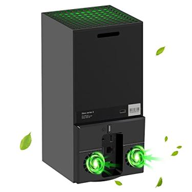 Imagem de Linkstyle Ventoinha de resfriamento para Xbox Series X, sistema de resfriamento vertical alimentado por USB com dois ventiladores e 1 porta USB