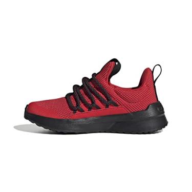 Imagem de adidas Tênis de corrida unissex Lite Racer Adapt 5.0, Vermelho vívido/vermelho potente/preto, 6.5 Big Kid