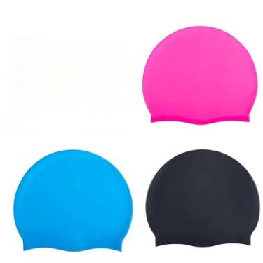 Imagem de Touca de natação de silicone (Aleatorio-Natação(adulto))