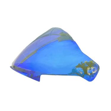 Imagem de Viseira de proteção de capacete S30 para MOTORAX S30 GSB G263/JET-3 Protetor solar de rosto aberto para-brisa Viseira Capacete De Moto acessórios (Revo Clear Blue-dia e noite)