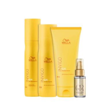 Imagem de Wella Sun Sh 250ml + Cond 200ml + Leave-in 150ml + Oleo 30ml - Wella p