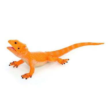 Imagem de Estatueta realista de lagarto rochoso de cabeça plana em PVC de 21,5 c