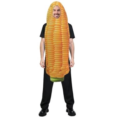 Imagem de DSplay Fantasia de milho para adultos, divertida, comida, cosplay, túnica, legumes, milho, festa de Halloween, Fantasia de milho, X-Large