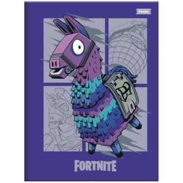 Imagem de Caderno Fortnite FORONI Universitário BROCHURA - 80 Folhas (Roxo)
