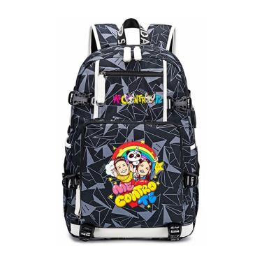 Imagem de Mochila escolar masculina Controles The Cartoon Kids Nylon 30x14x47cm