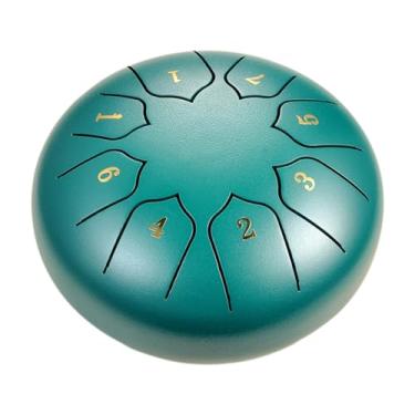 Imagem de Yunhgft Tambor de Língua de aço, Tambor de aço, Tambor de Mão, Instrumento de Percussão, Instrumento Musical, Material de aço Carbono, Adequado para Crianças, Verde