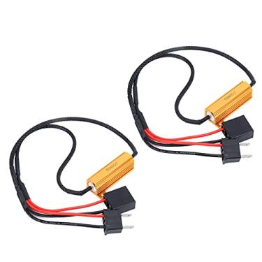 Imagem de Cryfokt H7 Led Decodificador Anti-cintilação Resistor de Carga 50w para Sinal de Volta do Farol do Carro, Erros Claros Obc, 2 Peças