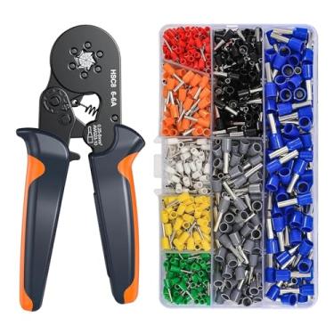 Imagem de Alicate de crimpagem terminal HSC8 6-4/6-6 ferramentas de crimpador de fio de virola kit elétrico doméstico com pontas de fio de caixa
