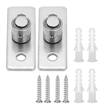 Imagem de Naroote Guia de Piso de Porta de Celeiro Durável de Aço Inoxidável para Deslizamento Suave, 2 Peças de Acessórios de Hardware de Porta Deslizante para Portas de Madeira, 4,8x1,8x1,6cm, 2 X Cenas