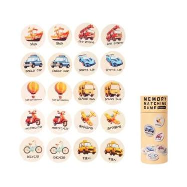 Imagem de Jogo De Memória Colorido De Madeira Com Palitos, Tabuleiro De Xadrez, 