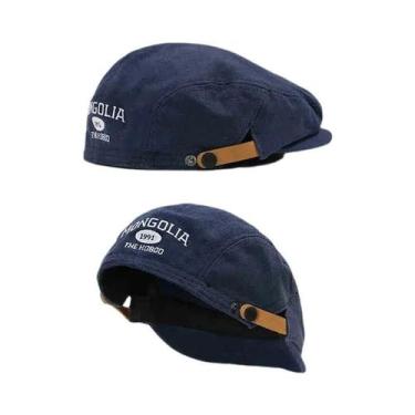 Imagem de Boina Unissex De Algodão Para Primavera E Verão Com Bordado, Chapéu Ca