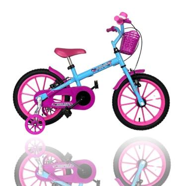 Imagem de Bicicleta Infantil Aro 16 Kami Sereia C/ Rodinhas 4 a 6 Anos-Unissex