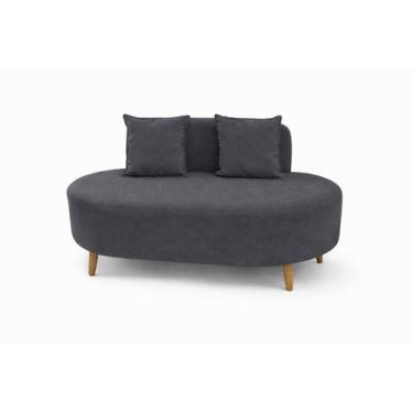 Imagem de Sofá Orgânico Feijão Para Sala Quarto Closet 115 Cm Com 02 Almofadas T