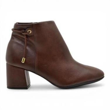 Imagem de Bota Beira Rio Cano Curto Salto Grosso Médio Confortavel Bloco-Feminino