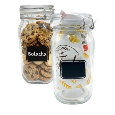 Imagem de Pote Hermético c/ Etiqueta FIDO 1500 Bormiolli Italiano 1,5L