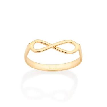 Imagem de Anel Rommanel Folheado Ouro Skinny Ring Infinito 513303, Dourado, 26