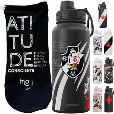 Imagem de Garrafa Térmica Gocase Fresh 950ml Oficial do Vasco com saquinho prote