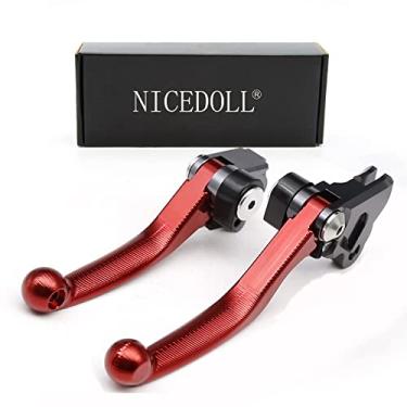 Imagem de Para CRF250R 2007-2021, CRF450R 2007-2020, CRF250RX 2019-2021, CRF450RX 2017-2020 CNC Dirt Bike Brake Pivot Alavancas 3D Handle Lever Set Red