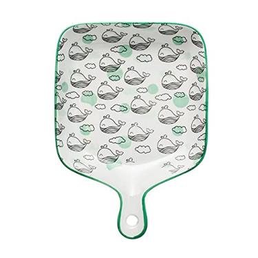 Imagem de GUIPAIHAI Prato de cerâmica para assar, massa, lasanha, prato de frutas, salada, prato de jantar, louça pintada à mão (cor: tipo A)